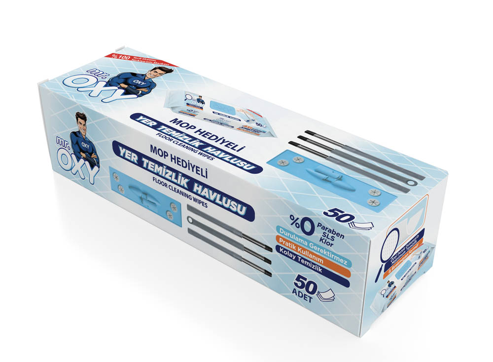 Mr. OXY почистващи кърпи + моп