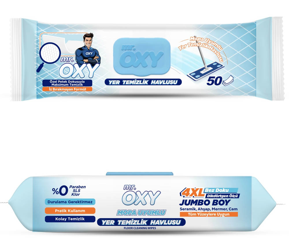 Mr. OXY почистащи кърпи за моп x 50бр.